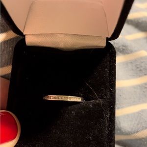 10 K White gold diamond band